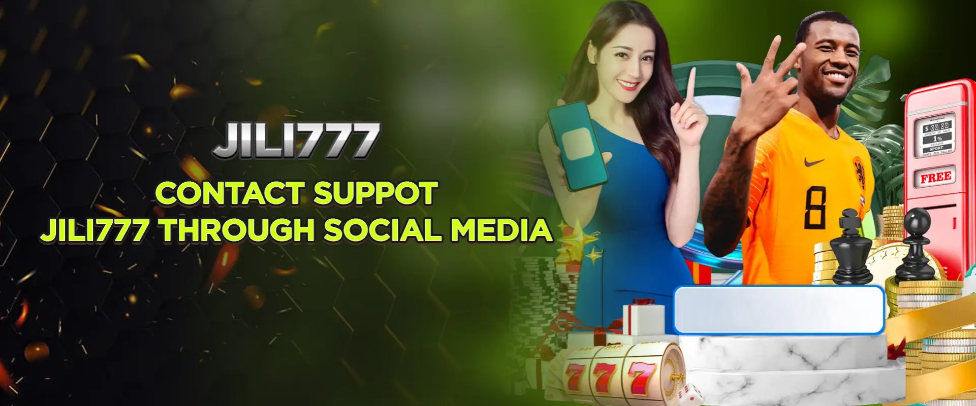Contact Suppot Jili777 through social media