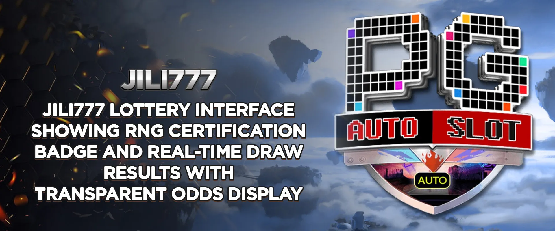 Jili777 Lottery interface showing RNG certification badge and real-time draw results with transparent odds display