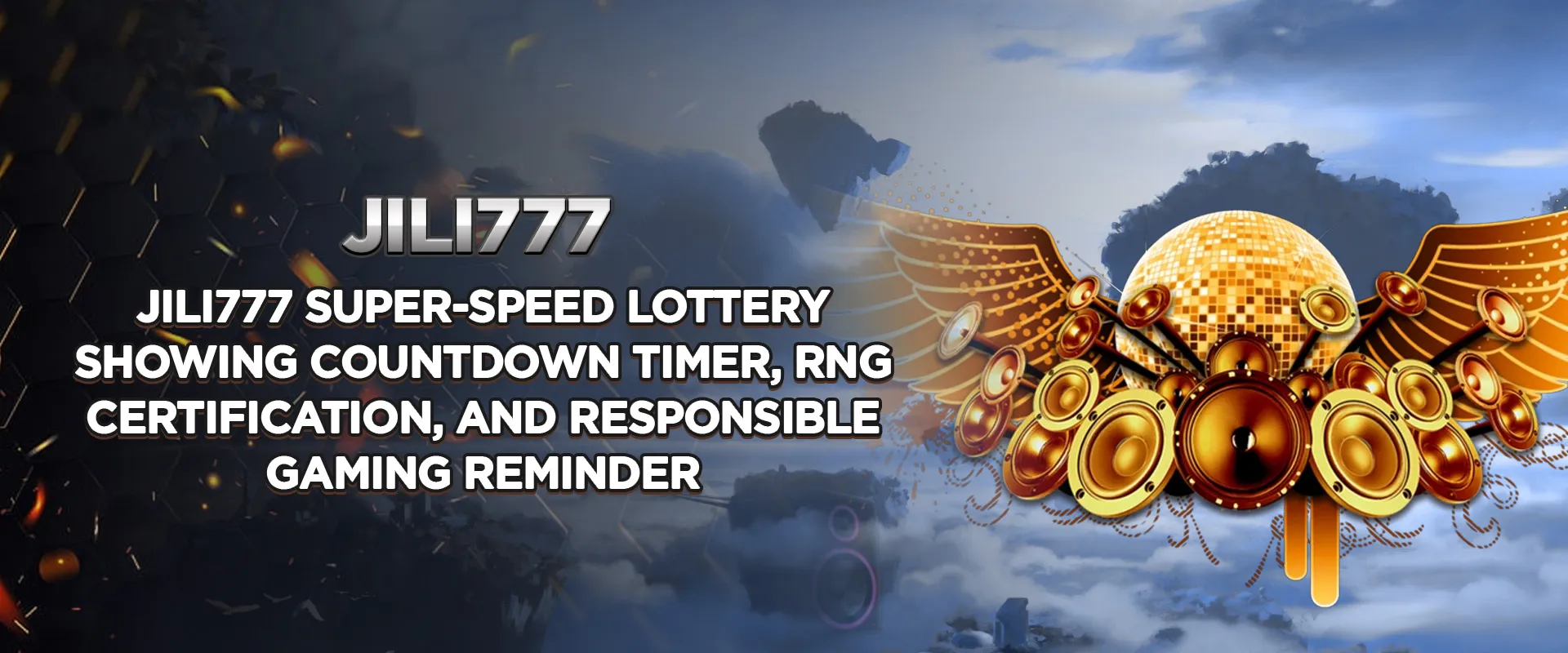 Jili777 super speed lottery showing countdown timer, RNG certification, and responsible gaming reminder