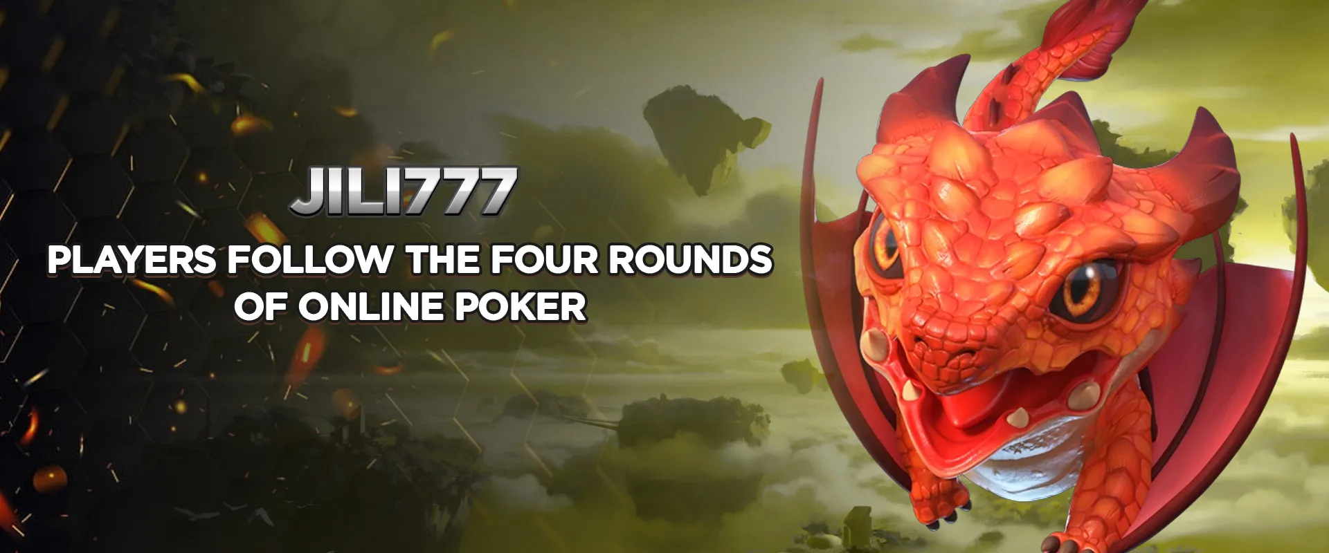 Players follow the four rounds of Online Poker